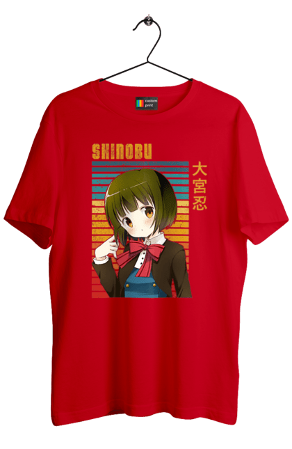 Men's t-shirt with prints Kiniro Mosaic Shinobu Omiya. Anime, gold mosaic, kiniro mosaic, kinmoza, manga, shinobu, shinobu omiya. 2070702