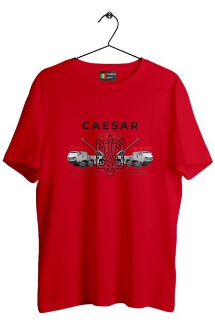 Футболка чоловіча з принтом "Caesar". Caesar, himars, залужний, зброя. 2070702