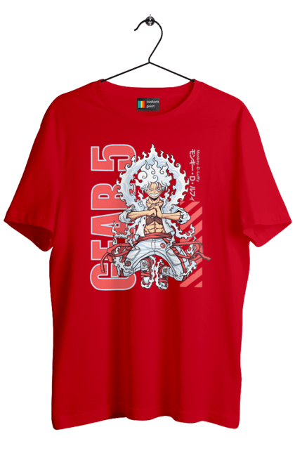 Men's t-shirt with prints One Piece Luffy. Anime, luffy, manga, monkey de luffy, one piece, pirates. 2070702