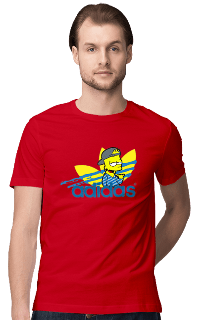 Men's t-shirt with prints Adidas Bart. Adidas, bart, cartoon, simpson. 2070702