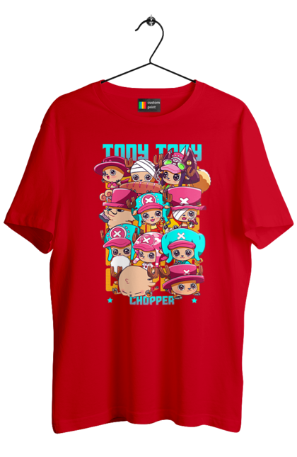 Men's t-shirt with prints One Piece Tony Tony Chopper. Adventures, anime, fantasy, light novel, manga, one piece, tony tony chopper, tv series. 2070702