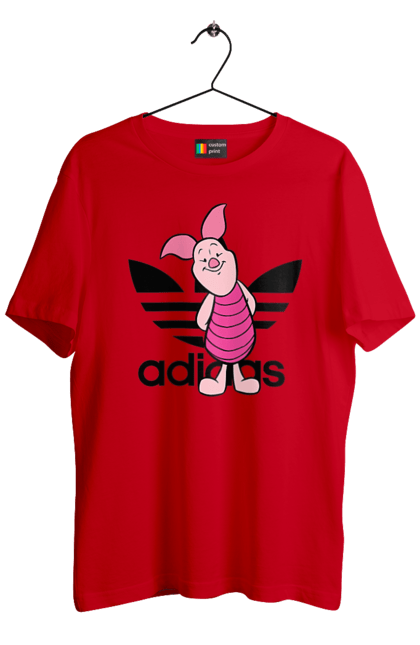 Футболка мужская с принтом Adidas Пятачок. Adidas, piglet, адидас, винни-пух, мультфильм, пятачок. 2070702