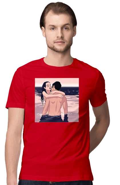 Парочка Обнимается В Реке