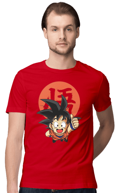 Men's t-shirt with prints Dragon Ball Son Goku. Anime, dragon ball, goku, manga, son goku, tv series. 2070702