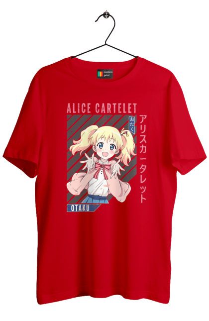 Men's t-shirt with prints Kiniro Mosaic Alice Cartelet. Alice, alice cartelet, anime, gold mosaic, kiniro mosaic, kinmoza, manga. 2070702