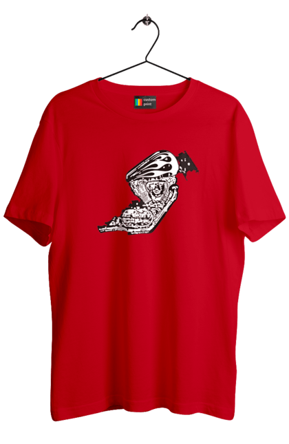 Футболка чоловіча з принтом "Двигун мотоцикла". Байк, бензобак, двигун мотоцикла, харлей девідсон, циліндри, чопер. 2070702