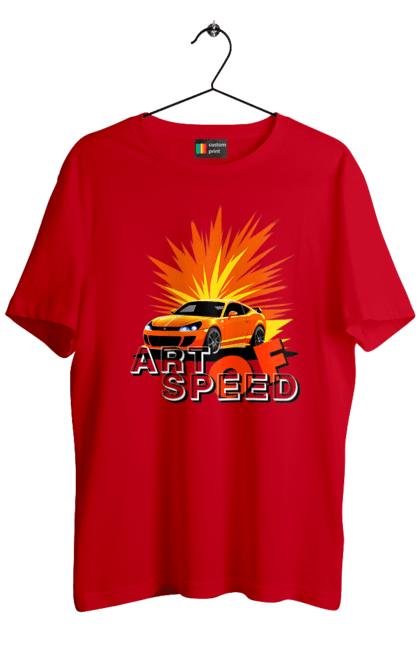 Men`s t-shirt with prints The art of speed. Auto, car, driver, motorist, speed. 2070702