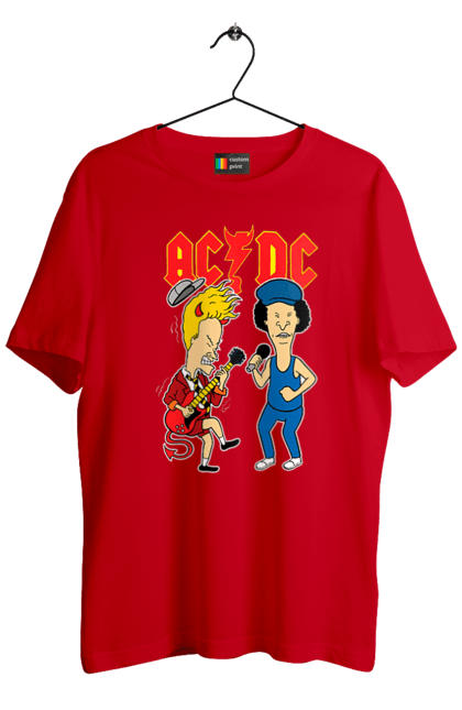 Men's t-shirt with prints AC/DC. Ac dc, acd, blues rock, group, hard rock, music, rock n roll. 2070702