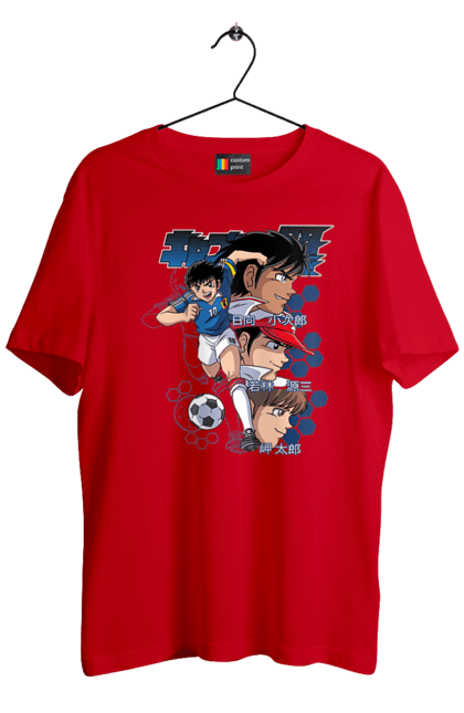 Футболка чоловіча з принтом "Капітан Цубаса". Anime, captain tsubasa, аніме, джамп, капітан цубаса, манга, цубаса одзора. 2070702