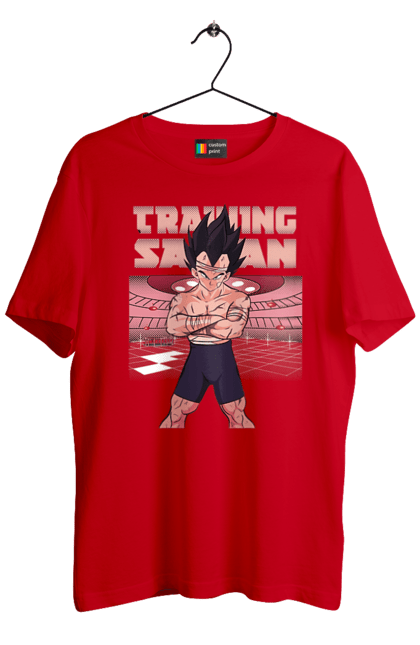 Men's t-shirt with prints Dragon Ball Vegeta. Anime, dragon ball, goku, majin vegeta, manga, tv series, vegeta. 2070702