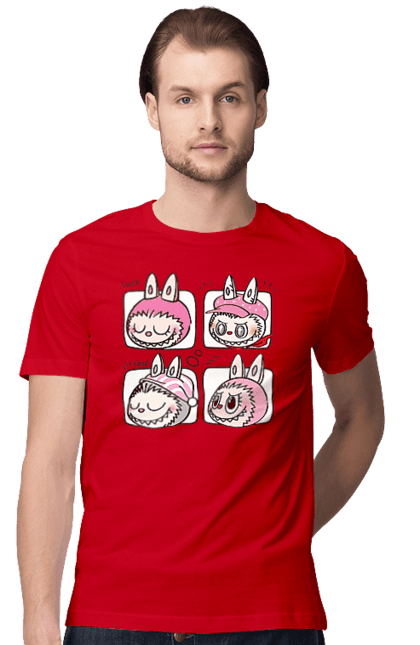 Футболка чоловіча з принтом "Labubu". Labubu, weird cute, іграшки, лабубу. 2070702