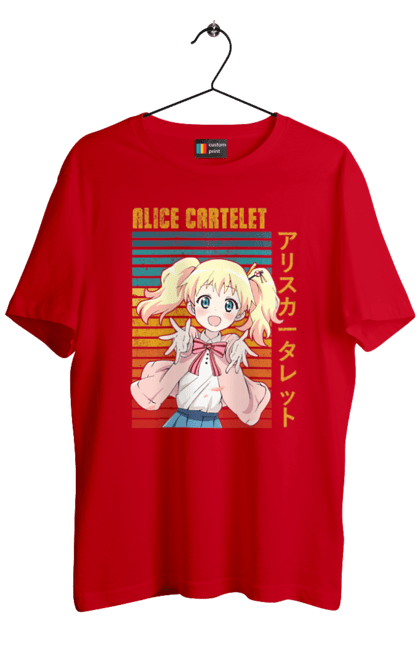 Men's t-shirt with prints Kiniro Mosaic Alice Cartelet. Alice, alice cartelet, anime, gold mosaic, kiniro mosaic, kinmoza, manga. 2070702