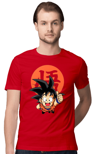 Футболка чоловіча з принтом "Перли дракона Сон Гоку". Dragon ball, manga, son goku, аніме, гоку, манга, перли дракона, сон гоку. 2070702