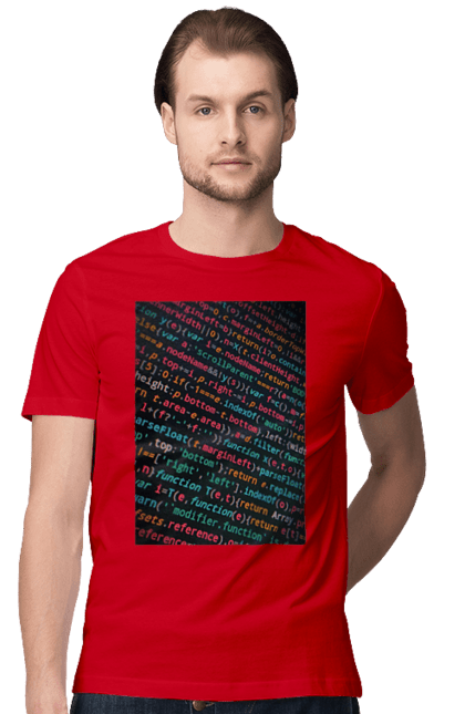 Футболка чоловіча з принтом "Код". Angular, c, css, html, it, javascript, jquery, php, python, react, svelt, vue, айтишник, айті, гумор, код, кодувати, прогер, програміст, програмісти, ти ж, ти ж програміст, тиж програміст. 2070702