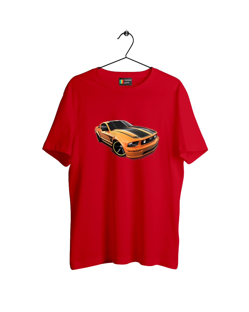 Orange, high speed car