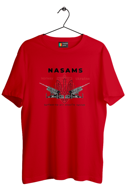 Футболка мужская с принтом NASAMS. Nasams, zuzana, гаубица, два герба, залужный, сюзанно. 2070702
