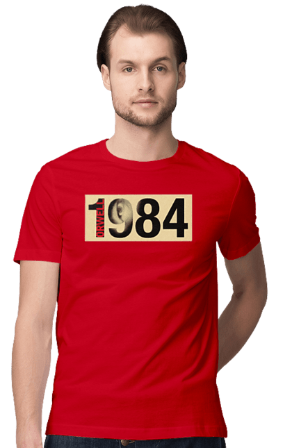 Футболка чоловіча з принтом "1984 Орвелл". 1984, антиутопія, книга, орвелл, роман. futbolka.stylus.ua