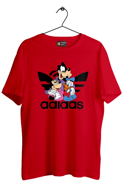 Футболка чоловіча з принтом "Adidas Міккі Маус". Adidas, mickey mouse, адідас, дісней, міккі, міккі маус, мультфільм. 2070702