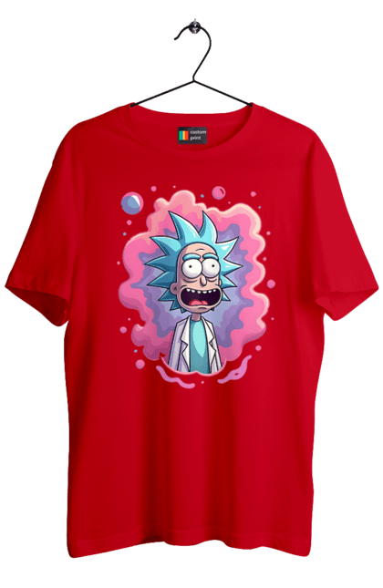 Футболка чоловіча з принтом "Рік та Морті". Rick and morty, мультфільм, наукова фантастика, пригоди, рік, рік і морті, трагікомедія, чорний гумор. 2070702