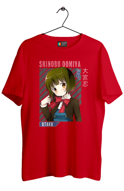 Men's t-shirt with prints Kiniro Mosaic Shinobu Omiya. Anime, gold mosaic, kiniro mosaic, kinmoza, manga, shinobu, shinobu omiya. 2070702