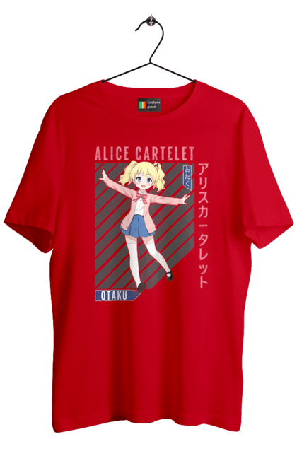 Футболка чоловіча з принтом "Золота мозаїка Аліса Картелет". Alice cartelet, anime, kiniro mosaic, kinmoza, manga, аліса, аліса картелет, аніме, золота мозаїка, манга. 2070702