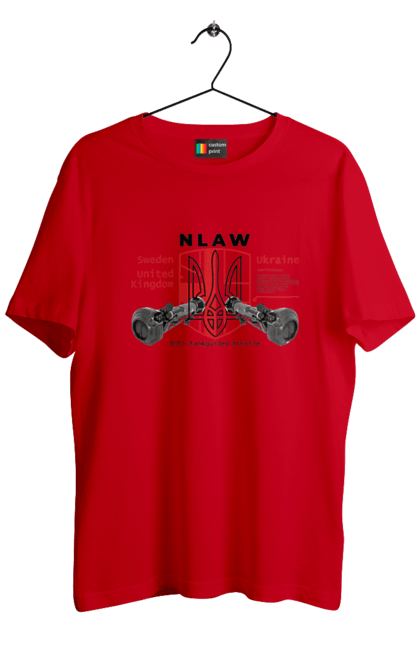 Футболка чоловіча з принтом "NLAW". Caesar, himars, nlaw, patriot, weapon, zaluzhny. 2070702
