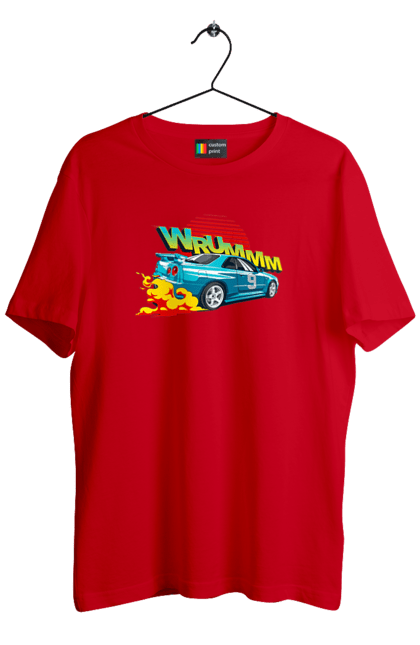 Men`s t-shirt with prints Auto. Auto, drift, into the fire, money, speed, sport, sports cars, streets. 2070702
