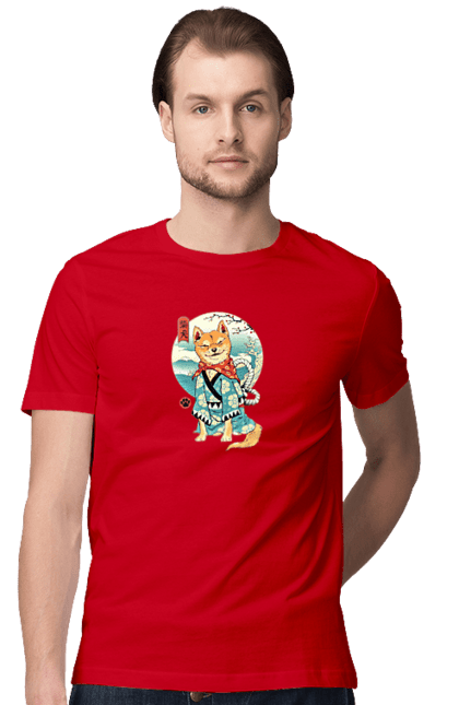 Men's t-shirt with prints Shiba Inu. Dog, dog lover, doggie, japan, shiba, shiba inu. 2070702