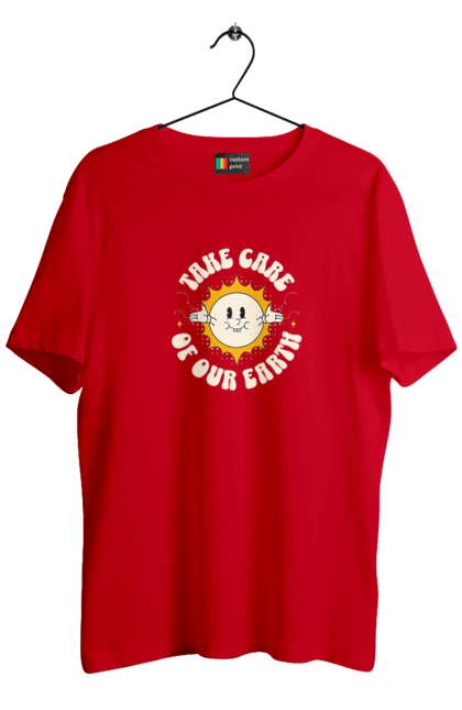 Футболка чоловіча з принтом "Земля". Бережіть землю, земля, любите природу. 2070702