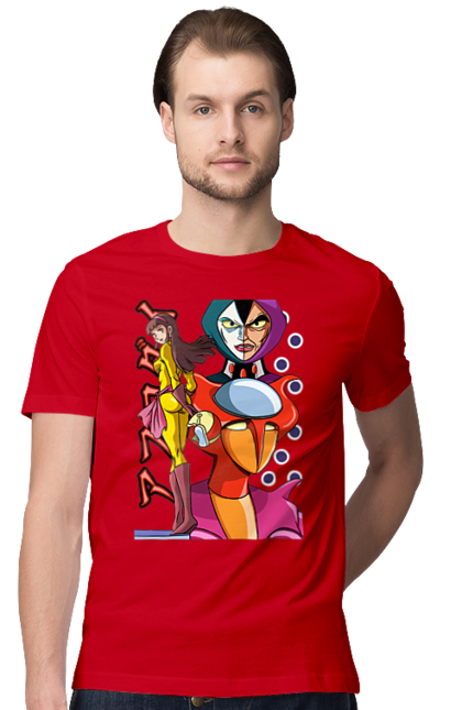 Men's t-shirt with prints Mazinger Z Aphrodite. Anime, aphrodite, manga, mazinger z, mecha, robots. 2070702