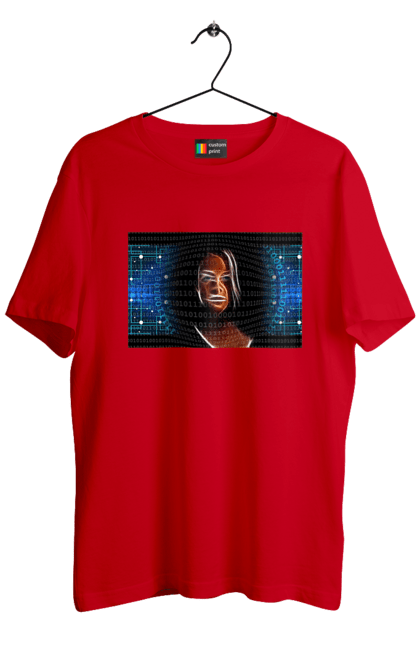 Футболка чоловіча з принтом "Штучний Розум". Айті, айтішник, гик, жінка, знання, інженер, інтелект, кібер, кібернетика, кіборг, код, комп, комп`ютерник, кристал, машинне навчання, мікросхема, мозок, портрет, програміст, професіонал, професія, розробник, розум, світиться, світло, хакер, чіп, штучний інтелект, штучний розум. 2070702