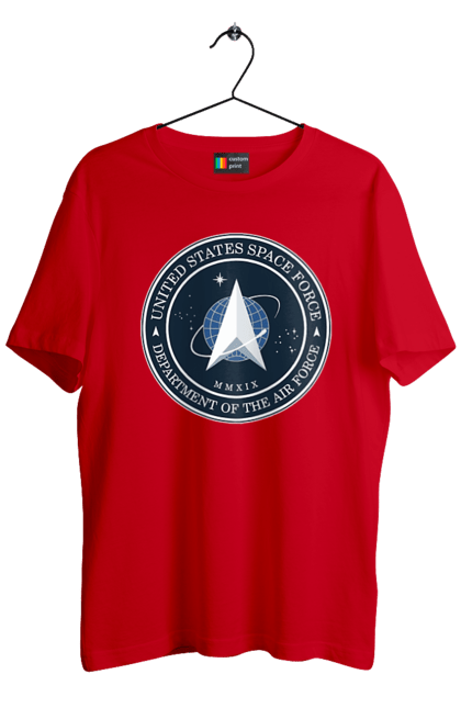 Men's t-shirt with prints United States Space Force. Emblem, political, politics, space, space force, space travel, united states, ussf. 2070702