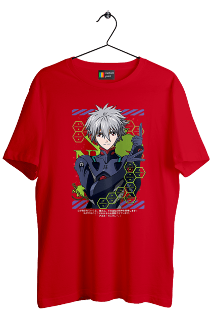 Men's t-shirt with prints Evangelion Kaworu. Anime, evangelion, eve, kaworu, kaworu nagisa, manga, neon genesis evangelion, nerve, tv series. 2070702