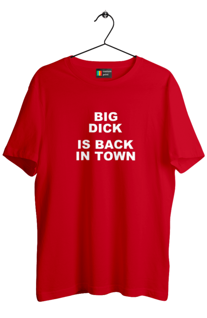 Футболка чоловіча з принтом "Повернення". Mem, prikol, великий член, гумор, жарт, кінець, кінець війні, повернення. 2070702