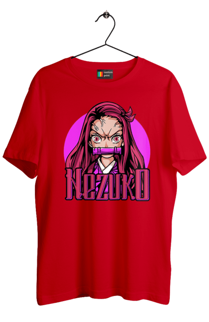 Men's t-shirt with prints Demon Slayer Nezuko. Anime, demon slayer, kimetsu no yaiba, manga, nezuko, serial. 2070702