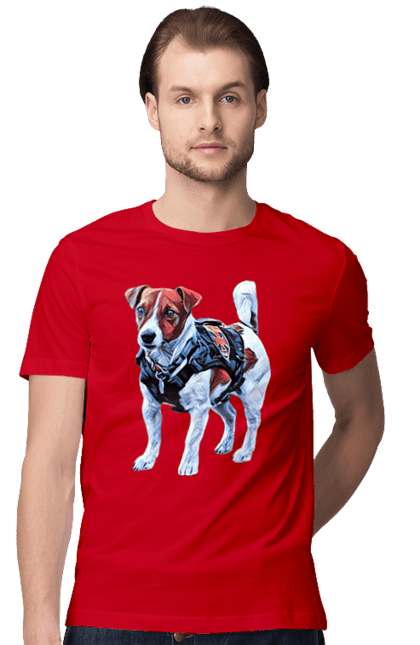 Футболка чоловіча з принтом "Пес Патрон". Зсу, патрон, пес, пес патрон, україна. 2070702