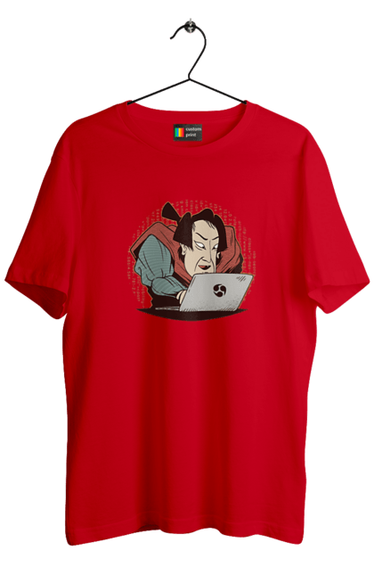 Футболка чоловіча з принтом "Ніндзя програміст". Angular, c, css, html, it, javascript, jquery, php, python, react, svelt, vue, айтишник, айті, гумор, код, кодувати, прогер, програміст, програмісти, ти ж, ти ж програміст, тиж програміст. 2070702