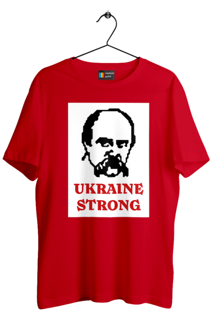Футболка чоловіча з принтом "Тарас Шевченко". Бавовна, бавовнятко, війна, герб, доброго вечора, зсу, прапор україни, русский военный корабль, тарас шевченко, україна. 2070702