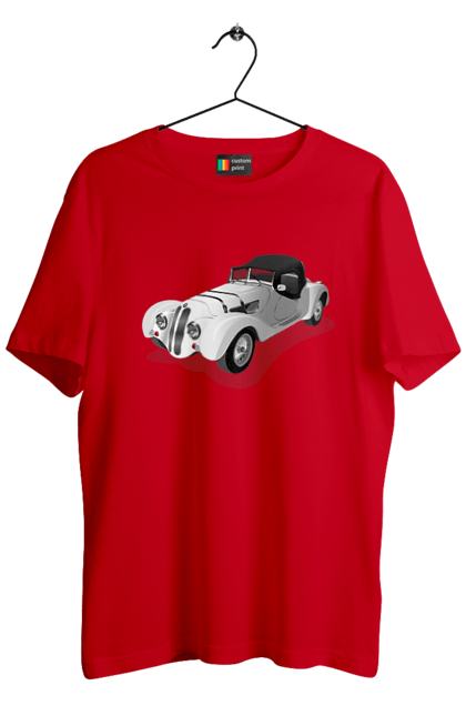 Футболка чоловіча з принтом "Автомобіль". Авто, автомобиль, класика, старовинна машина, старовинний. 2070702