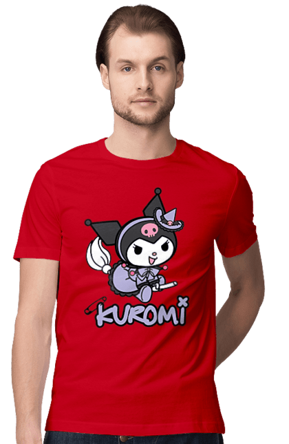 Men's t-shirt with prints Hello Kitty Kuromi. Anime, character, hello kitty, kuromi, my melody, sanrio. 2070702