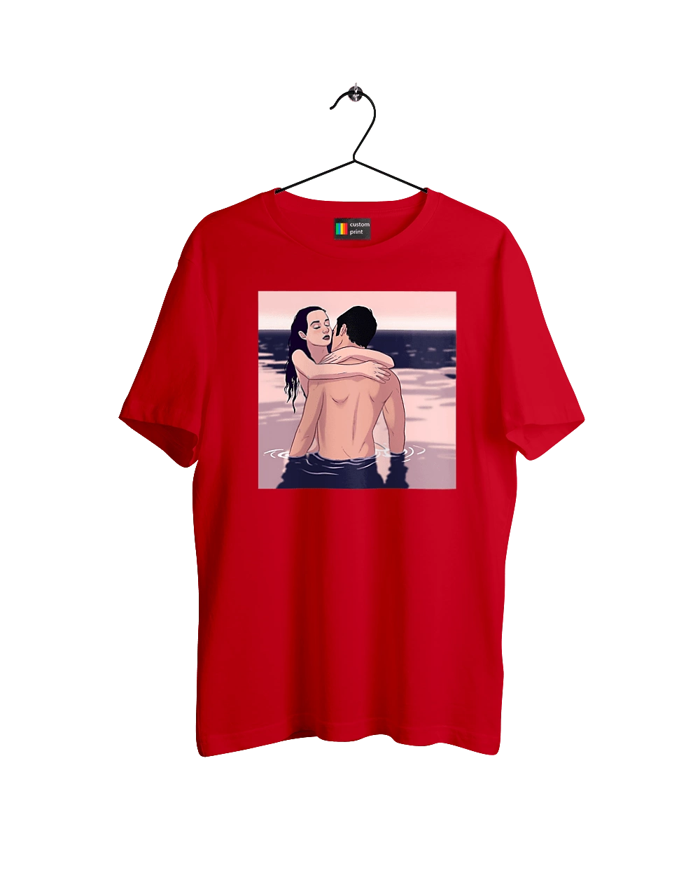 Парочка Обнимается В Реке