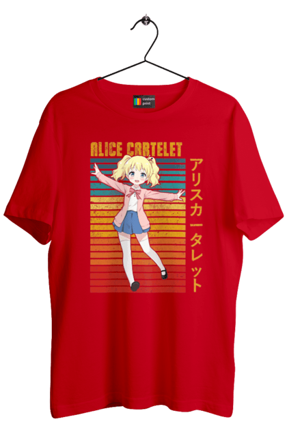 Men's t-shirt with prints Kiniro Mosaic Alice Cartelet. Alice, alice cartelet, anime, gold mosaic, kiniro mosaic, kinmoza, manga. 2070702