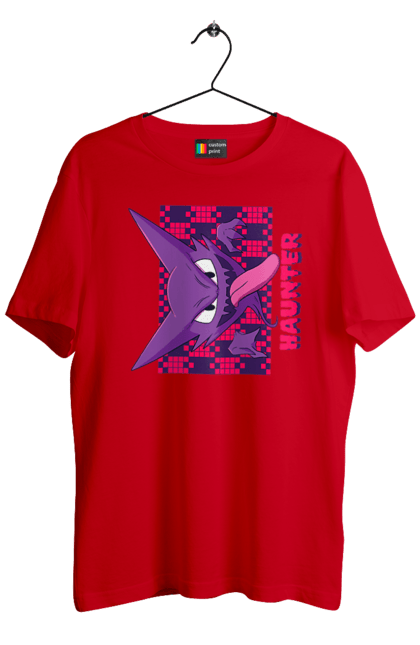 Men's t-shirt with prints Haunter. Anime, games, haunter, nintendo, pokemon, pokemon go. 2070702