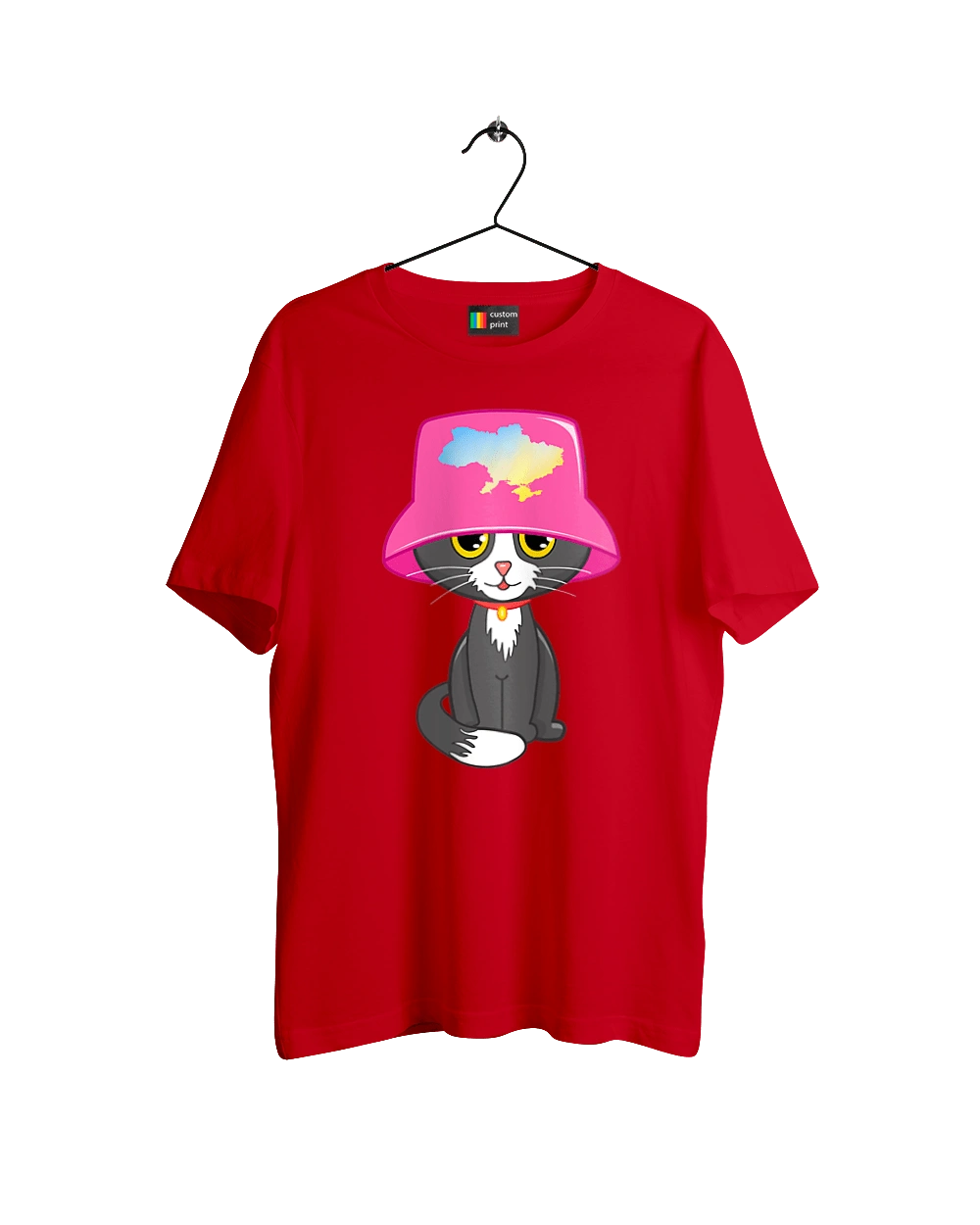 Cat with a map of Ukraine