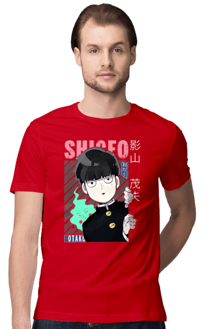 Футболка мужская с принтом Моб Психо 100. Anime, manga, mob psycho 100, shigeo kageyama, аниме, манга, моб, моб психо 100, сигэо кагэяма. 2070702