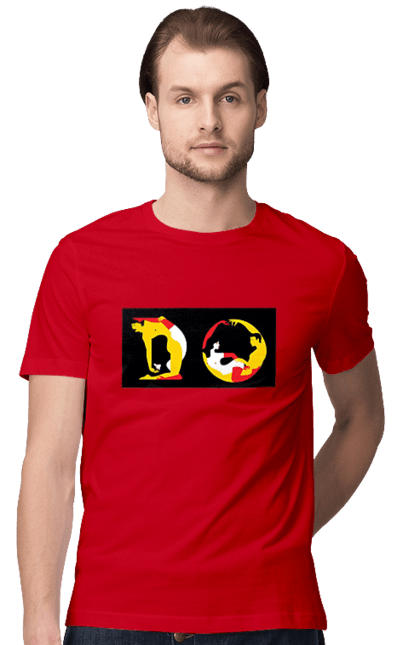 Футболка чоловіча з принтом "Розтяжка По Дорослому". Пози, розтяжка. 2070702