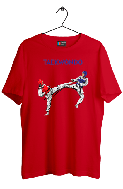 Футболка мужская с принтом Taekwondo training02 [Converted]. Taekwondo, боевое искусство, корея, спорт, таэквондо, тренировка. 2070702