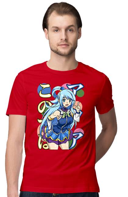 Men's t-shirt with prints KonoSuba. Anime, aqua, konosuba, manga, novel. 2070702