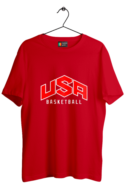 Футболка чоловіча з принтом "Баскетбол США". Basketball, usa, usa basketball, баскетбол, команда, спорт, спортивна команда, сша. 2070702