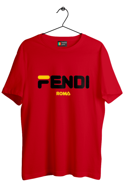 Футболка чоловіча з принтом "Fendi". Fendi, lvmh, бренд, будинок моди, італія, люкс, мода, одяг, сумка, фенді. 2070702